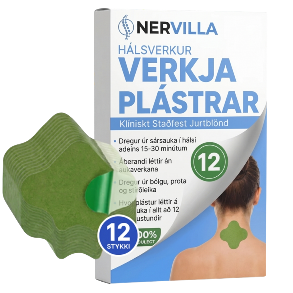 12× hálsverkjalosandi plástrar