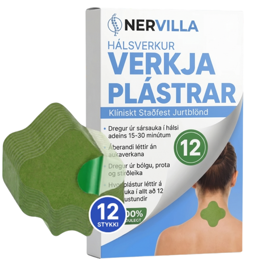 12× hálsverkjalosandi plástrar