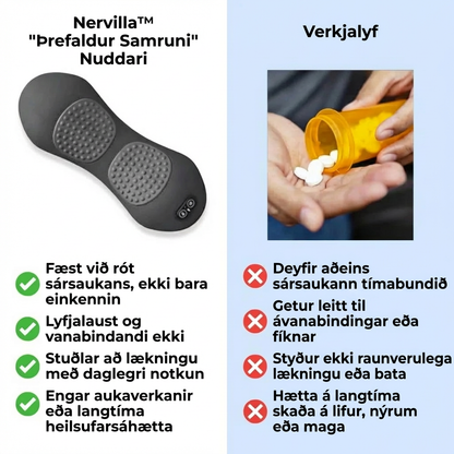 Nervilla – Þreföld sameiningarnuddtæki
