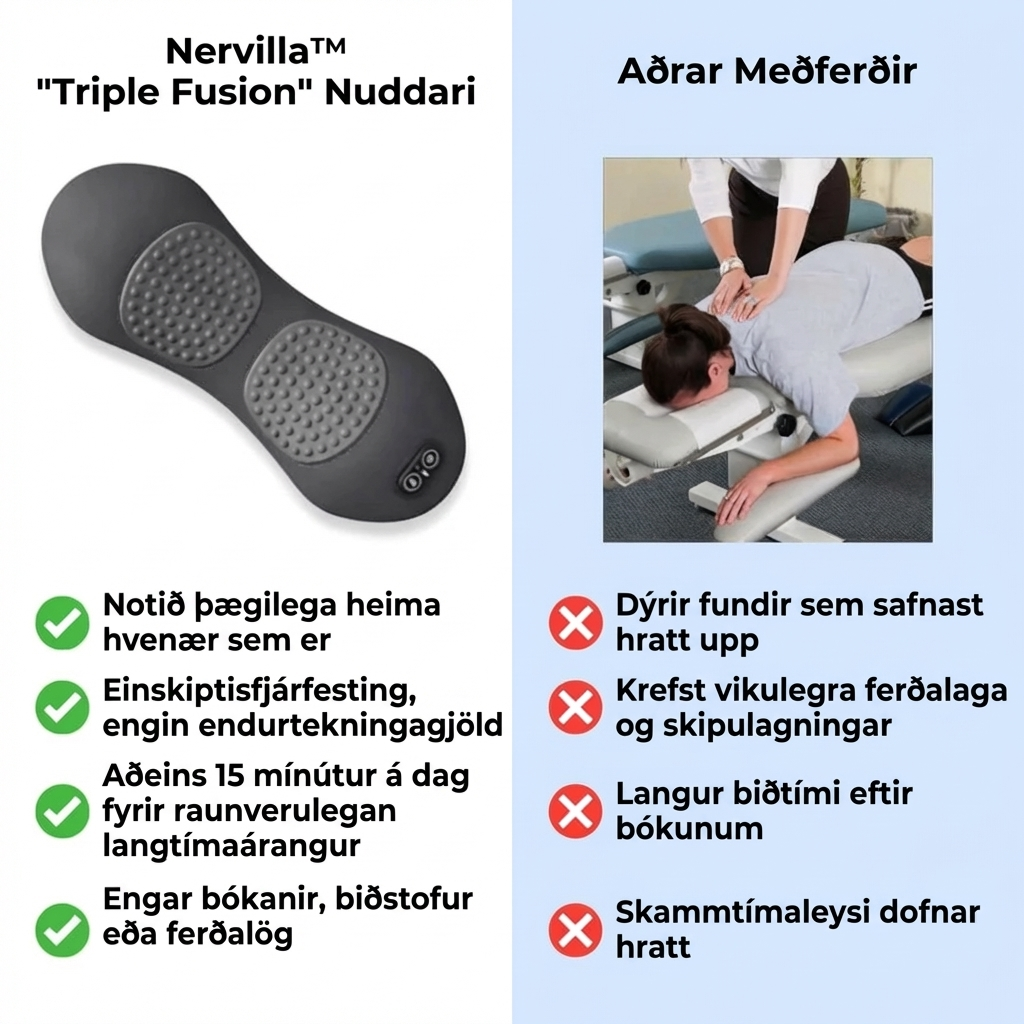 Nervilla – Þreföld sameiningarnuddtæki