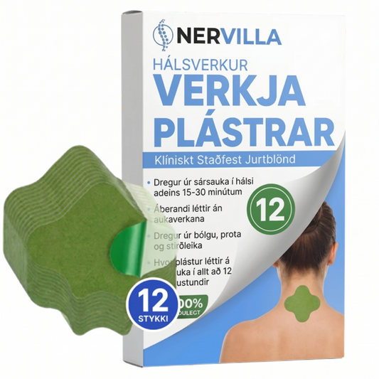 12× hálsverkjalosandi plástrar